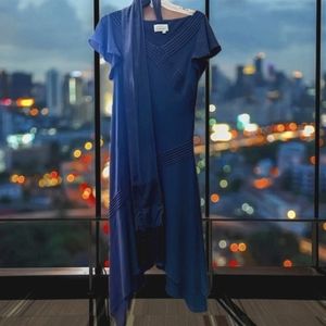 Ladies Adrianna Papell dress in sz 6.  Grape w/ beading including scarf